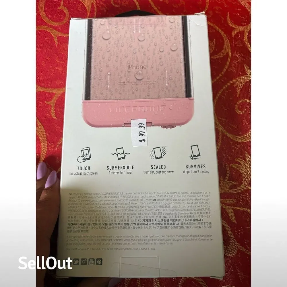 LifeProof NÜÜD Pink Cheetah Case for iPhone 6s Plus Waterproof Proof